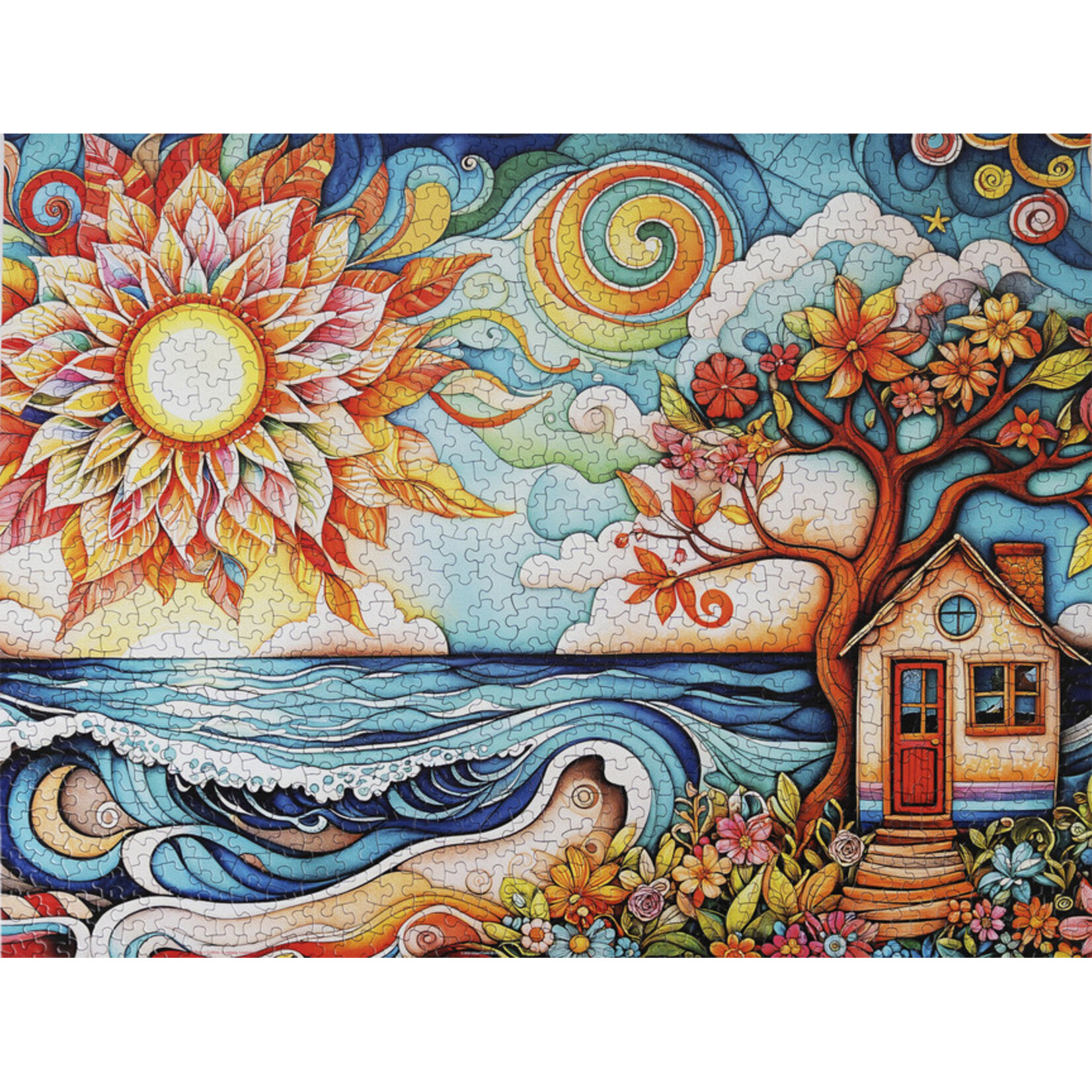 Springbok Jigsaw Puzzle - She Shed by the Sea Shore (1000-Piece)