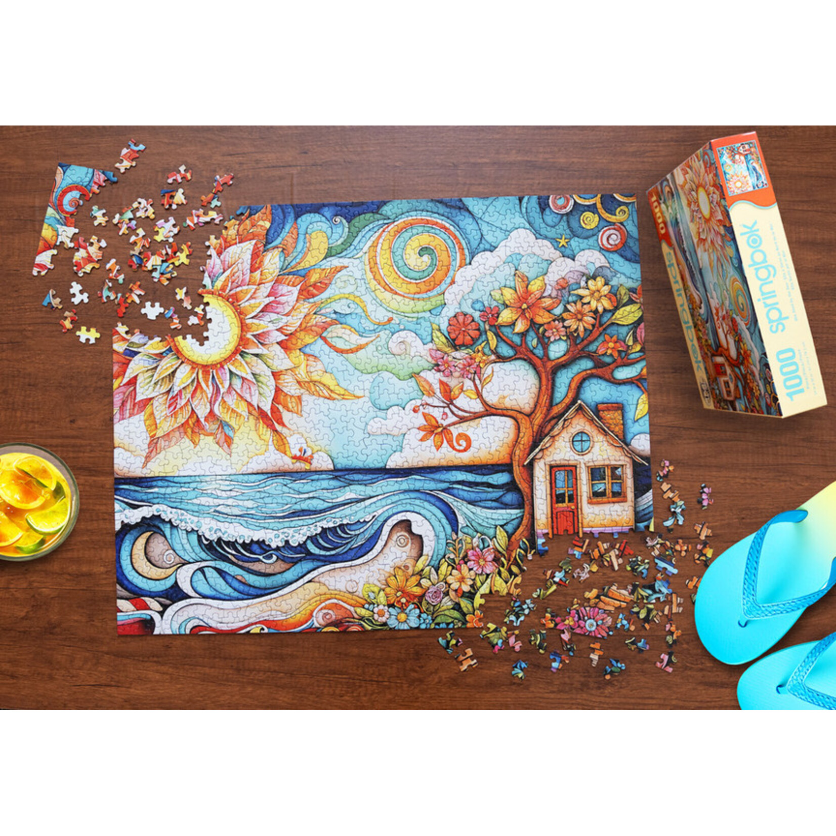 Springbok Jigsaw Puzzle - She Shed by the Sea Shore (1000-Piece)