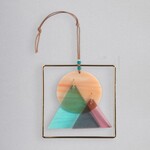 Sun Catcher - Stained Glass -  Sunset Mountains
