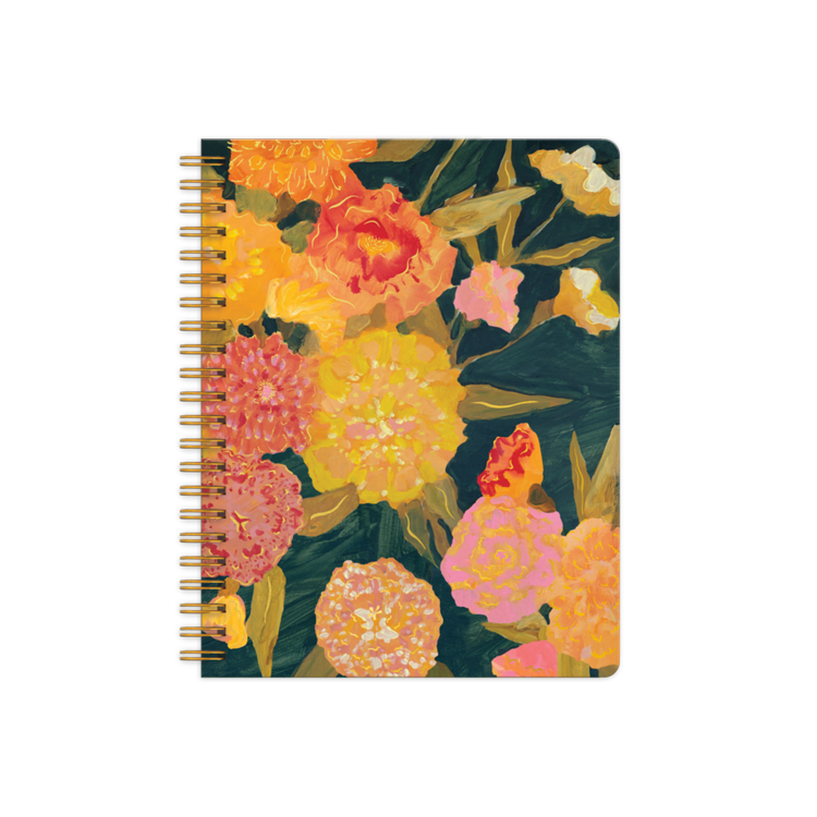 Large Hardcover Notebook - Marigolds