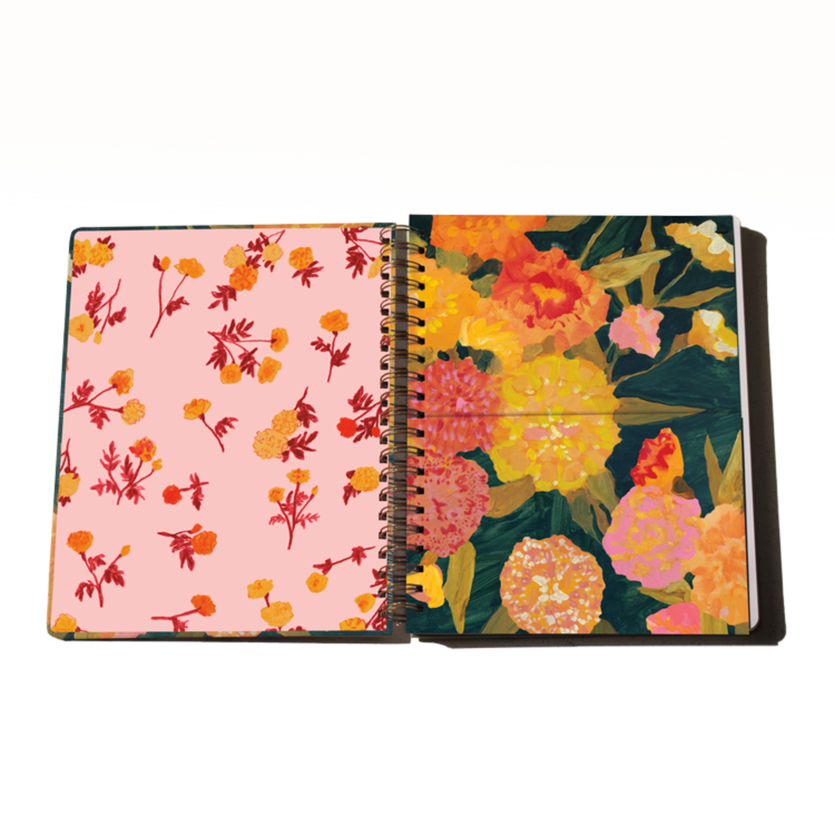Large Hardcover Notebook - Marigolds
