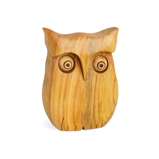 Wooden Owl 9 cm