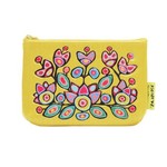 Coin Purse - Floral on Yellow