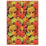 Microfibre Towel - Fall Leaves - Black