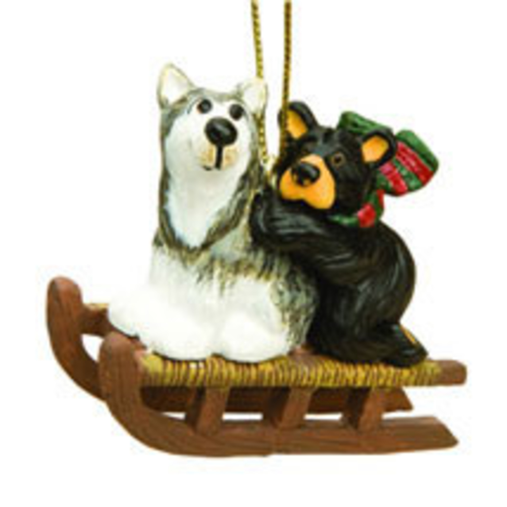 Bearfoots Ornament - Bear & Dog