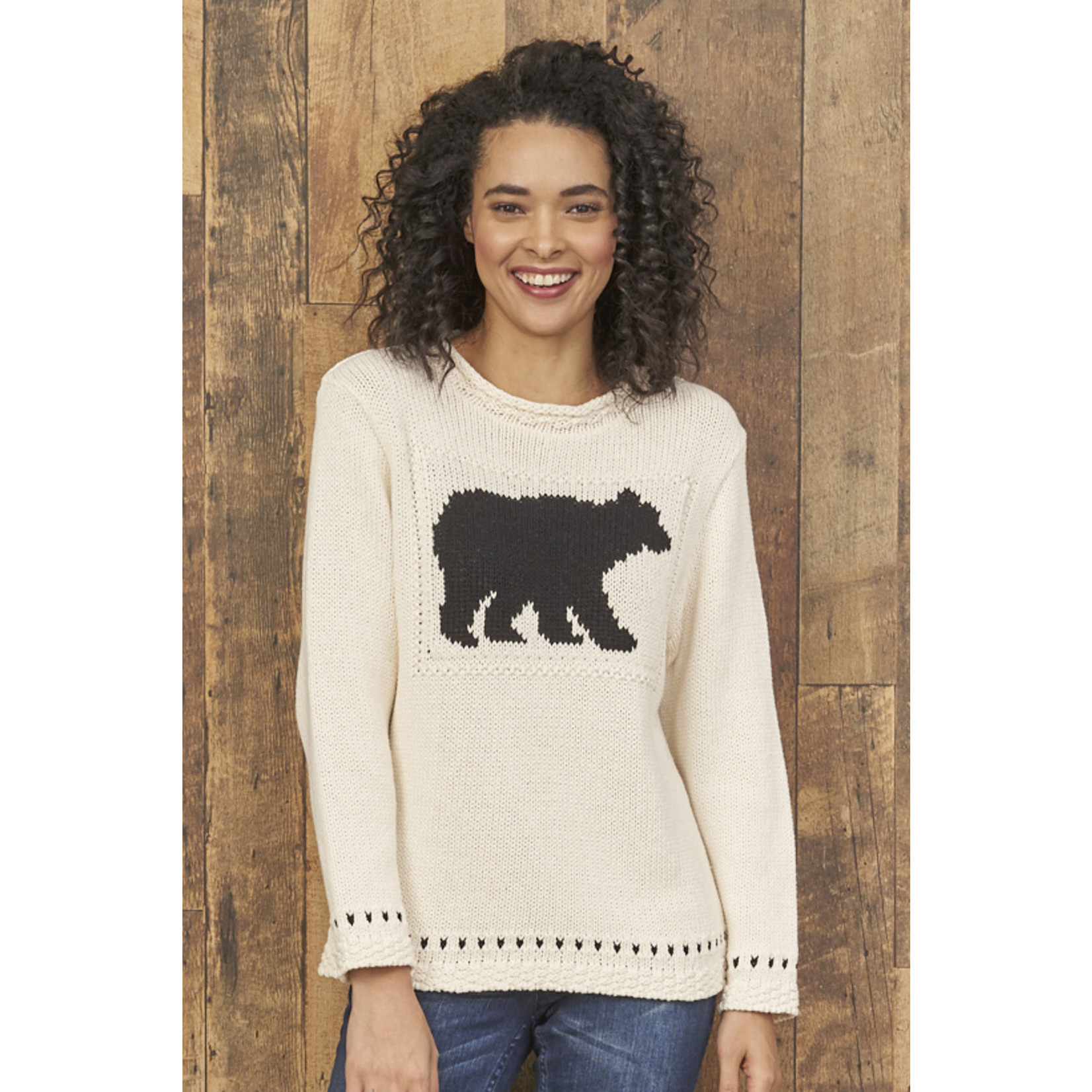 Cotton Country Laurentian Bear Crew Sweater -