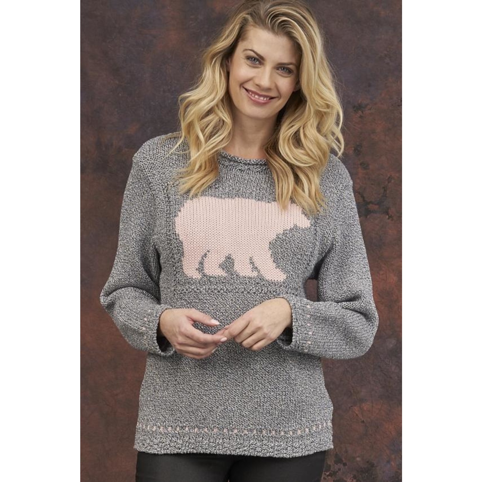Cotton Country Laurentian Bear Crew Sweater -