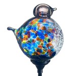 Kitras Art Glass Solar Garden Light - Bird - Sunny Sky