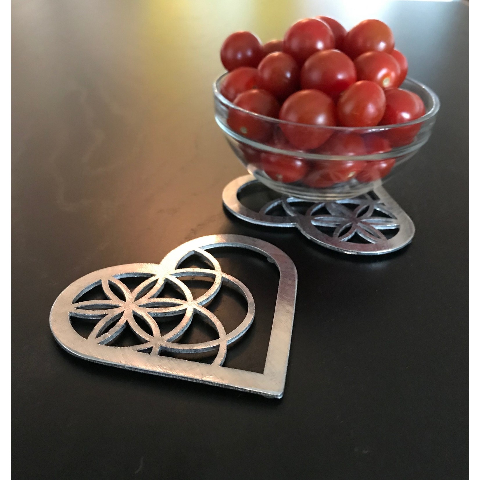 Coaster - Pewter Trivet Ornament - Heart