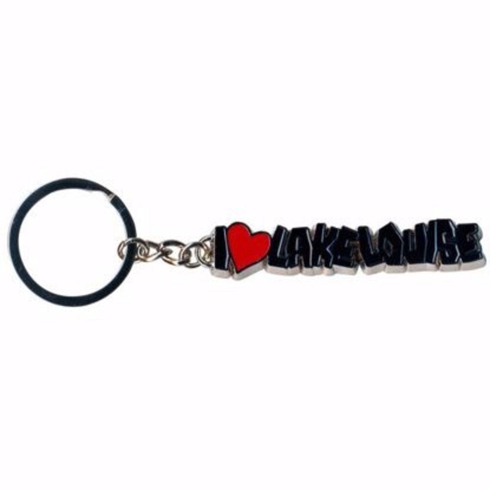 Keychain - Lake Louise Script w/Heart