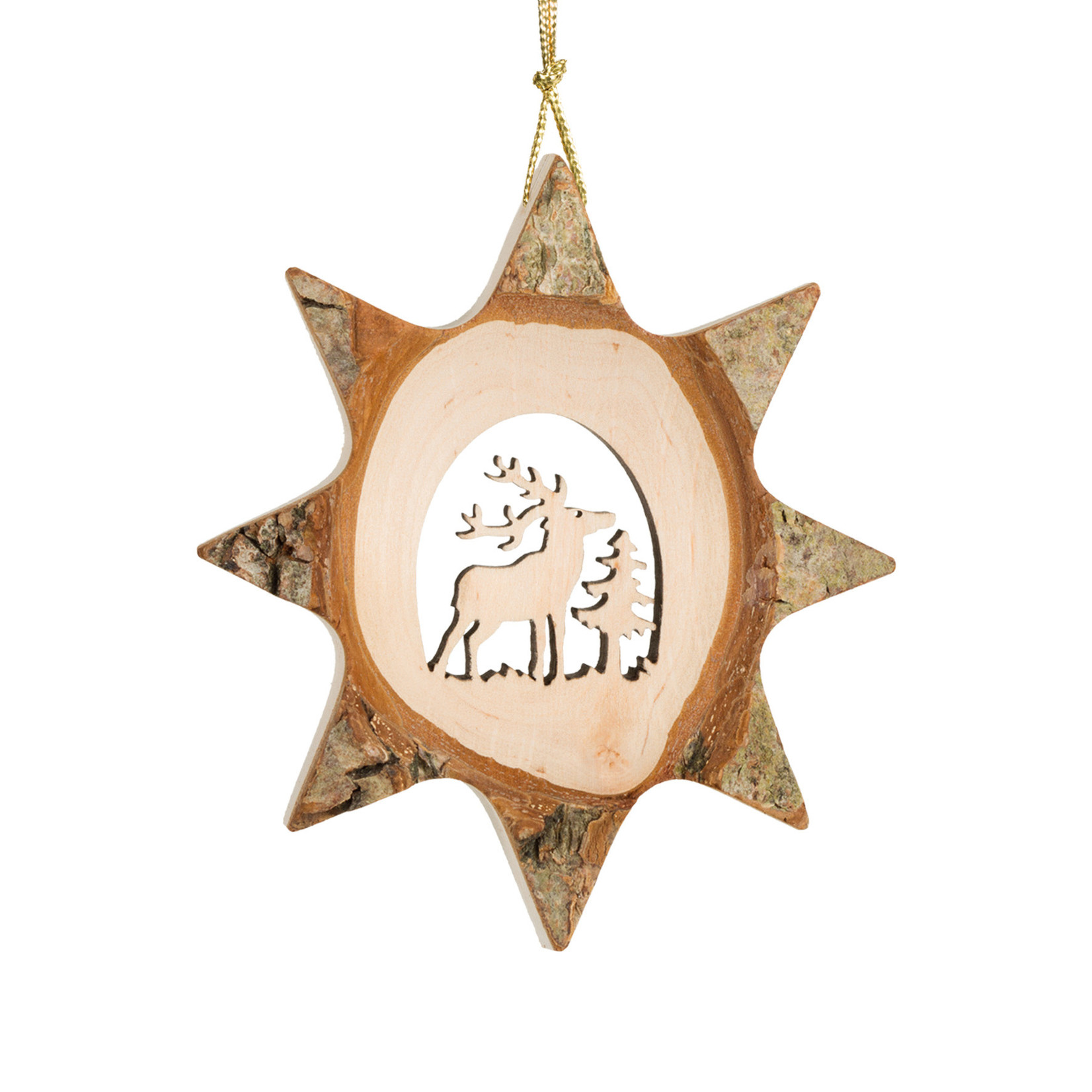 Waldfabrik Ornament Star Bark - Deer