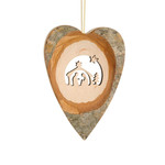 Waldfabrik Ornament Heart Bark - Nativity