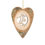 Waldfabrik Ornament Heart Bark  - Bells