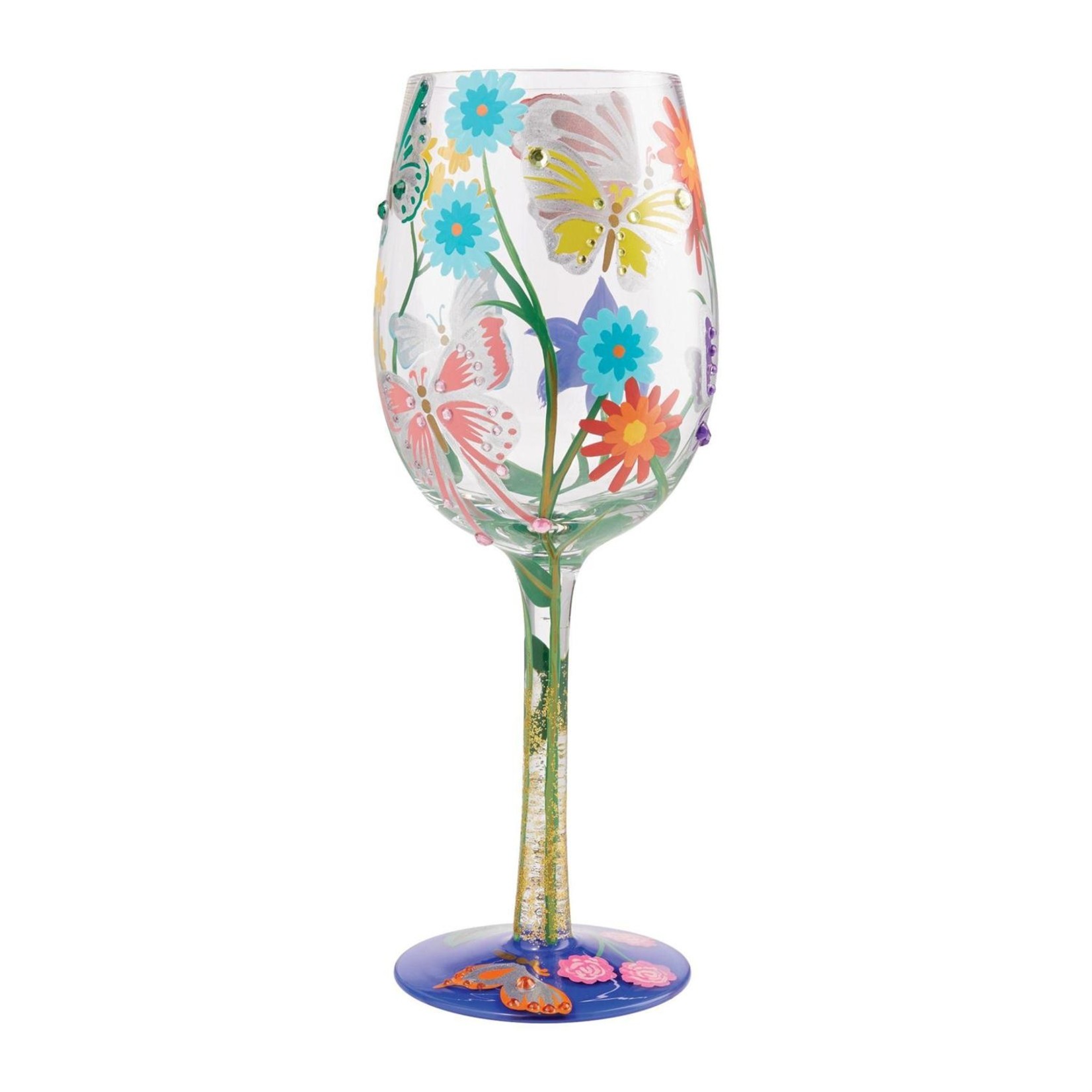 Lolita Wine Glass - Bejeweled Butterfly