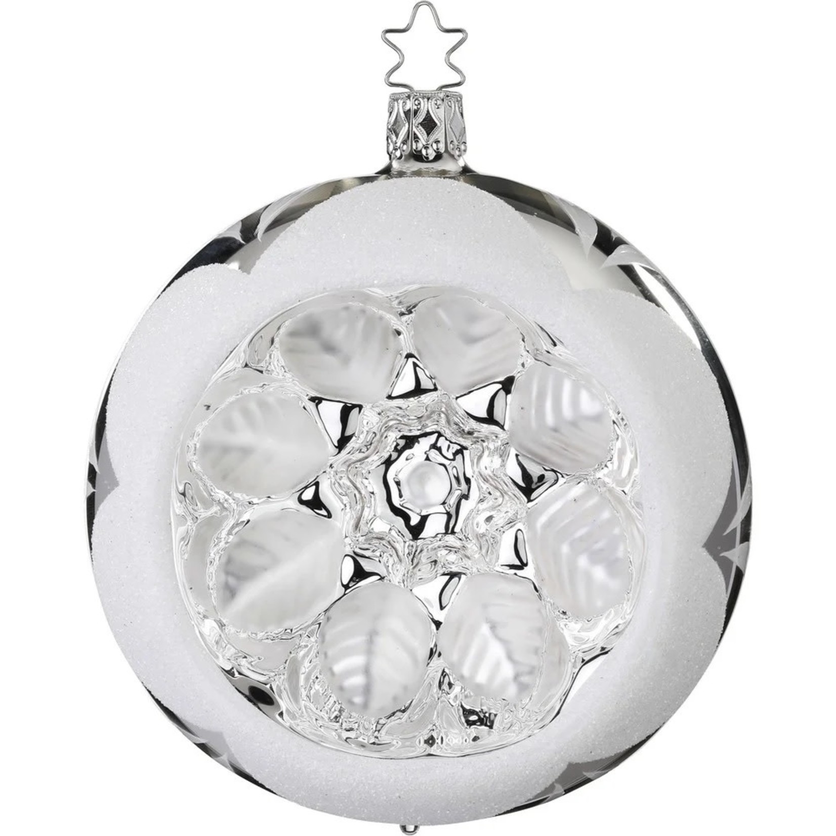 Inge - Glass Glass Ornament - 4" Reflector - Silver