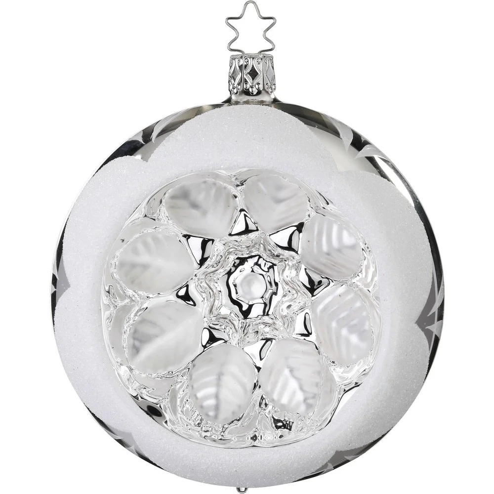 Glass Ornament - 4" Reflector - Silver