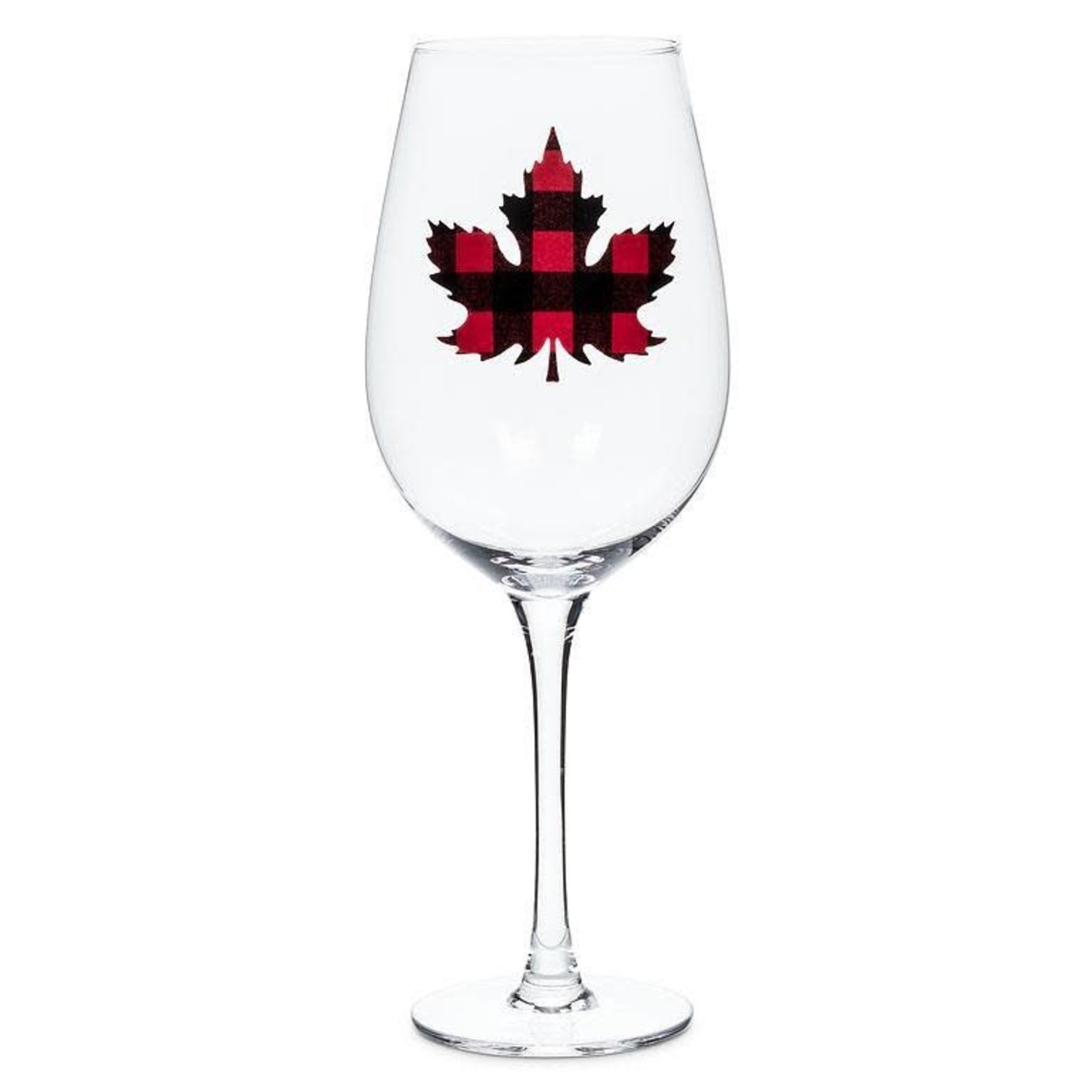 Abbott Wine Glass - Check - Maple Leaf