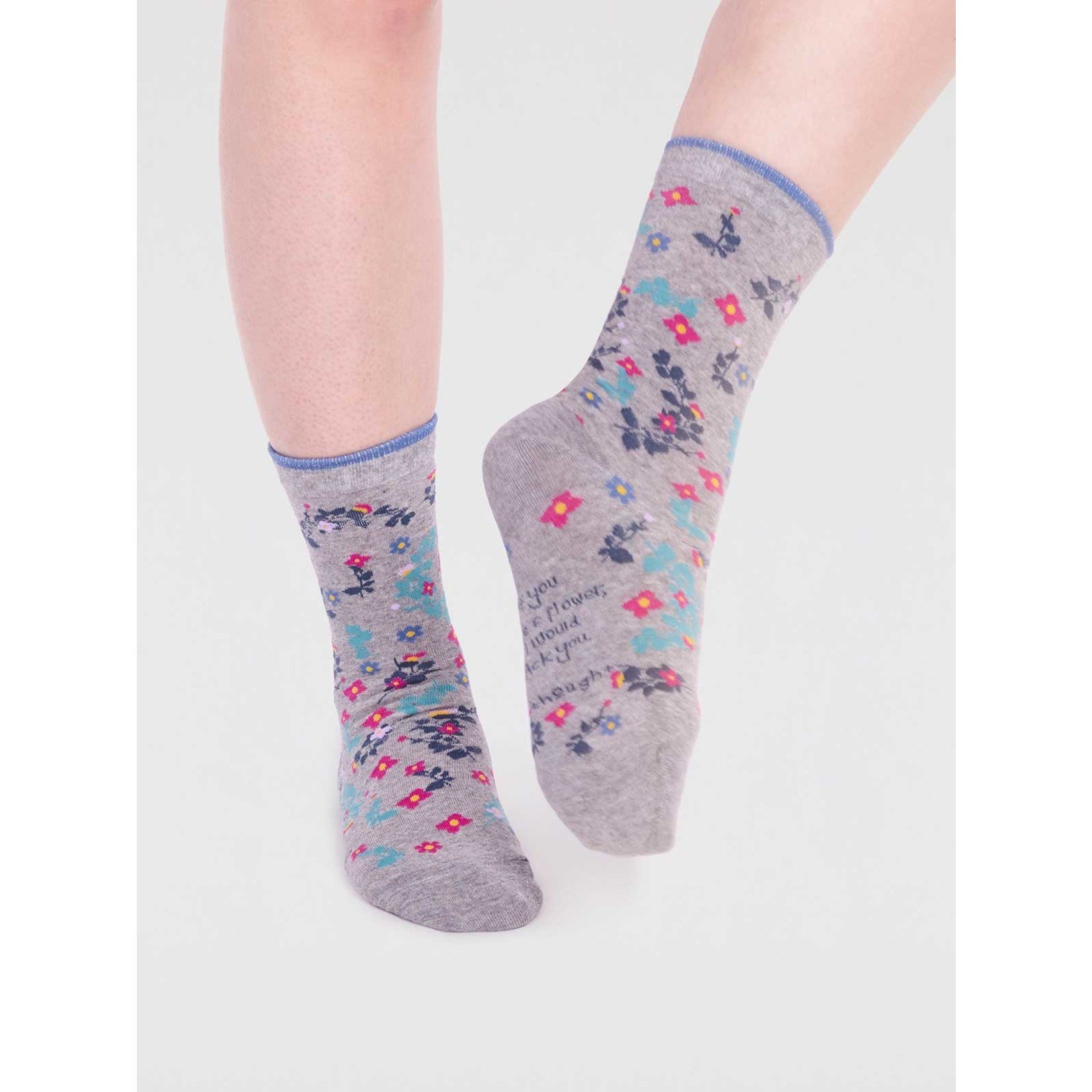 Thought Sale - Socks - Viola Floral in a Bag