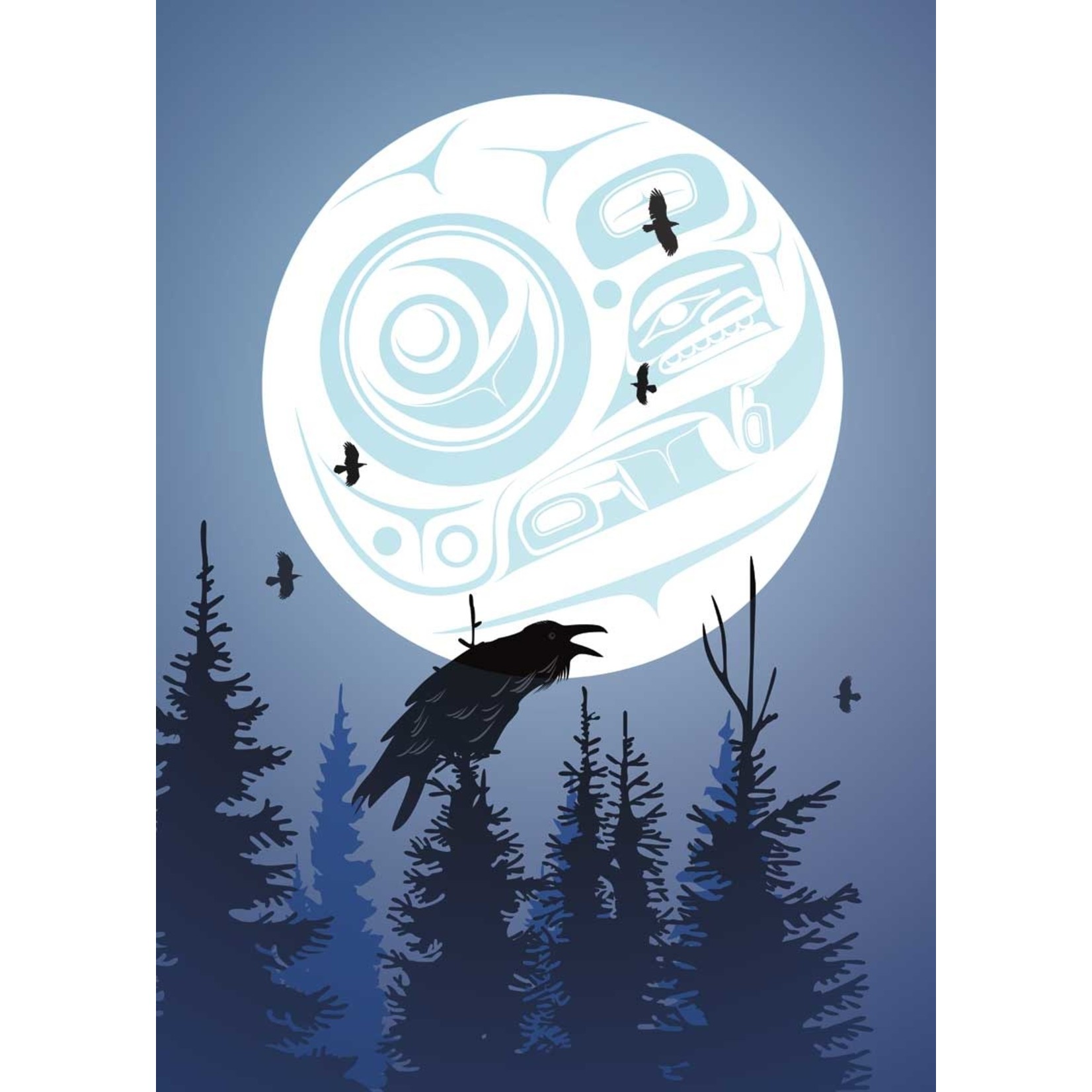 Indigenous Collection Art Card - Preston - Raven Moon