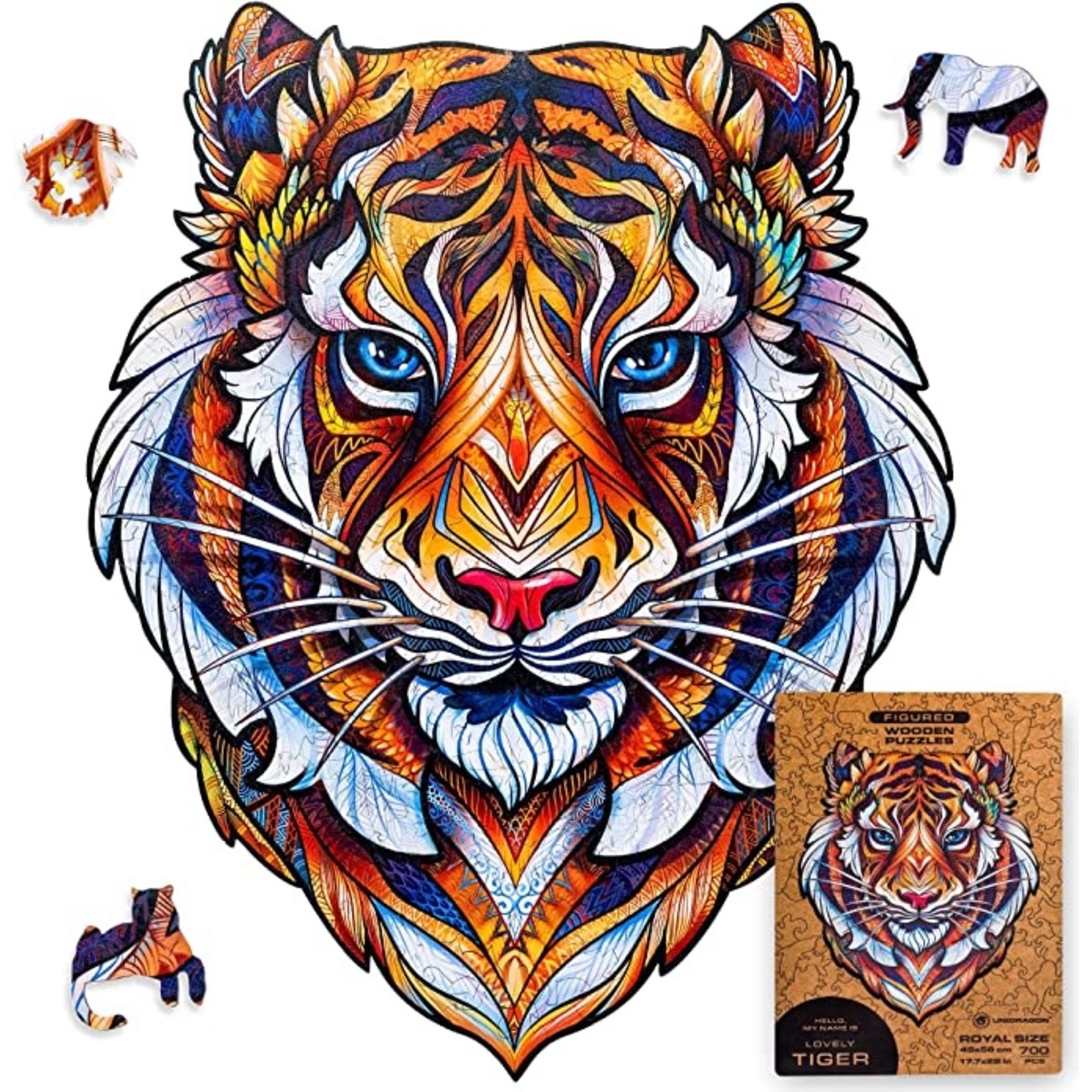 Unidragon Wood Puzzle - Lovely Tiger -