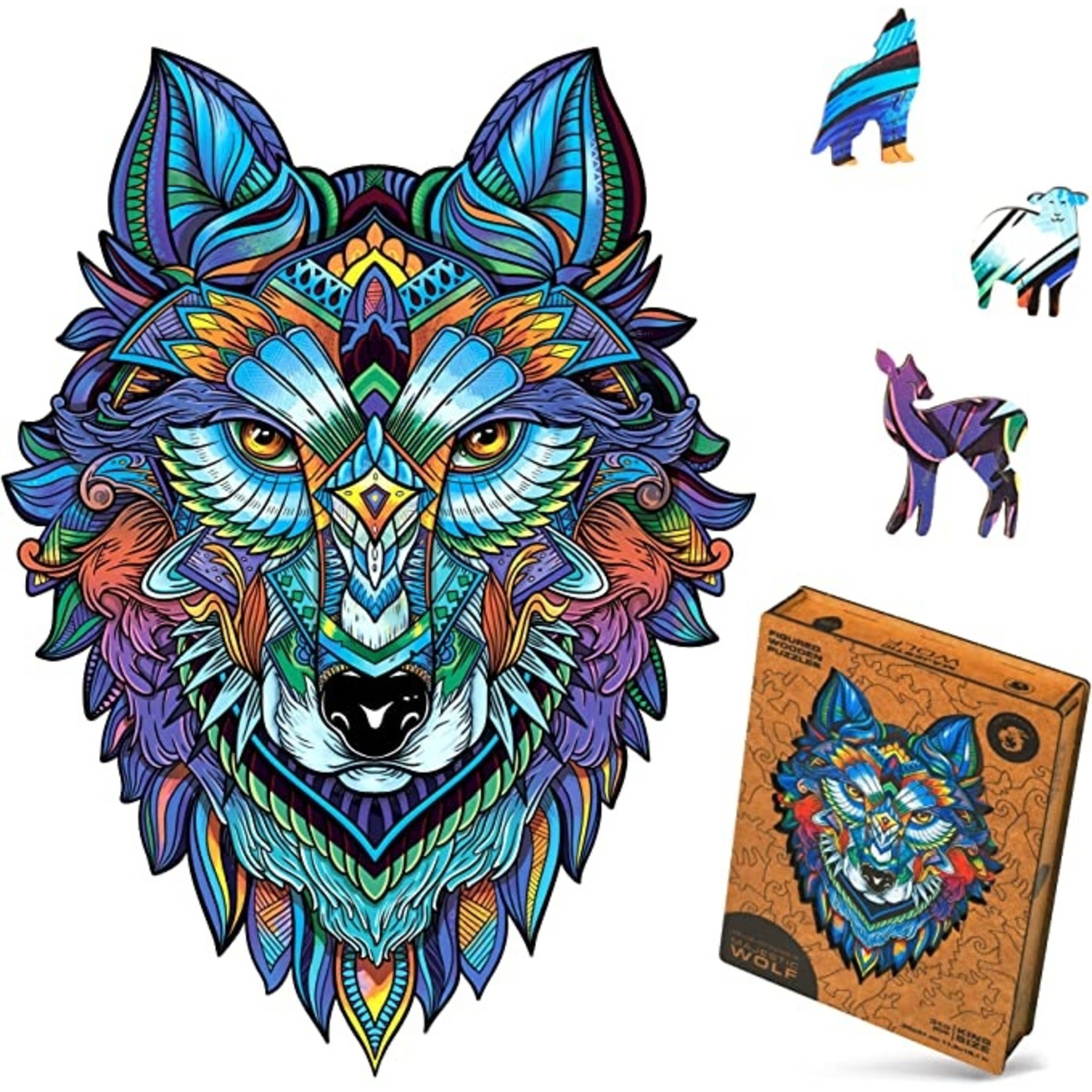 Unidragon Wood Puzzle - Majestic Wolf -