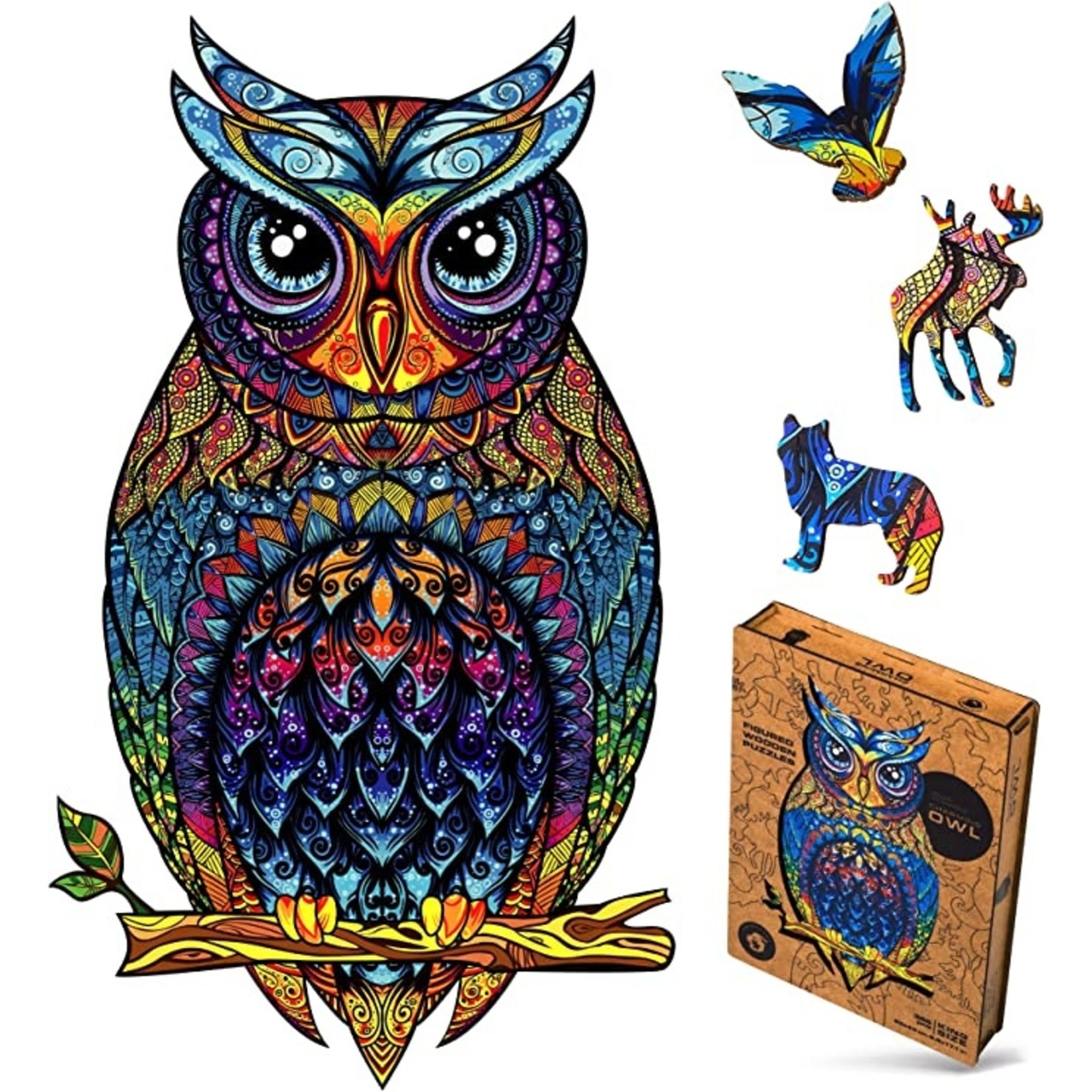 Unidragon Wood Puzzle - Charming Owl -