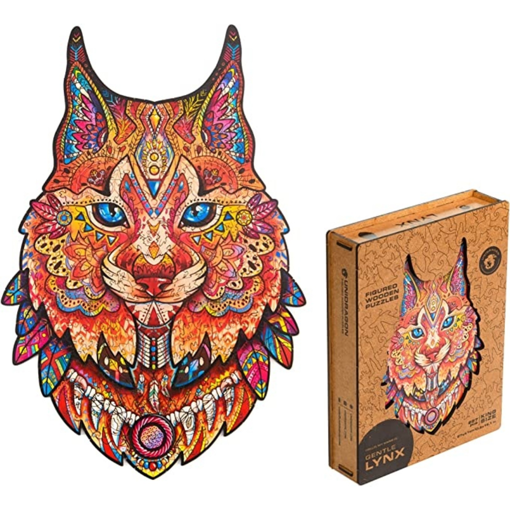 Unidragon Wood Puzzle - Gentle Lynx -