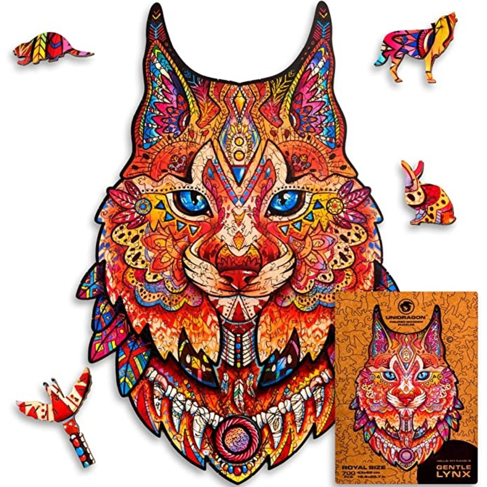 Unidragon Wood Puzzle - Gentle Lynx -