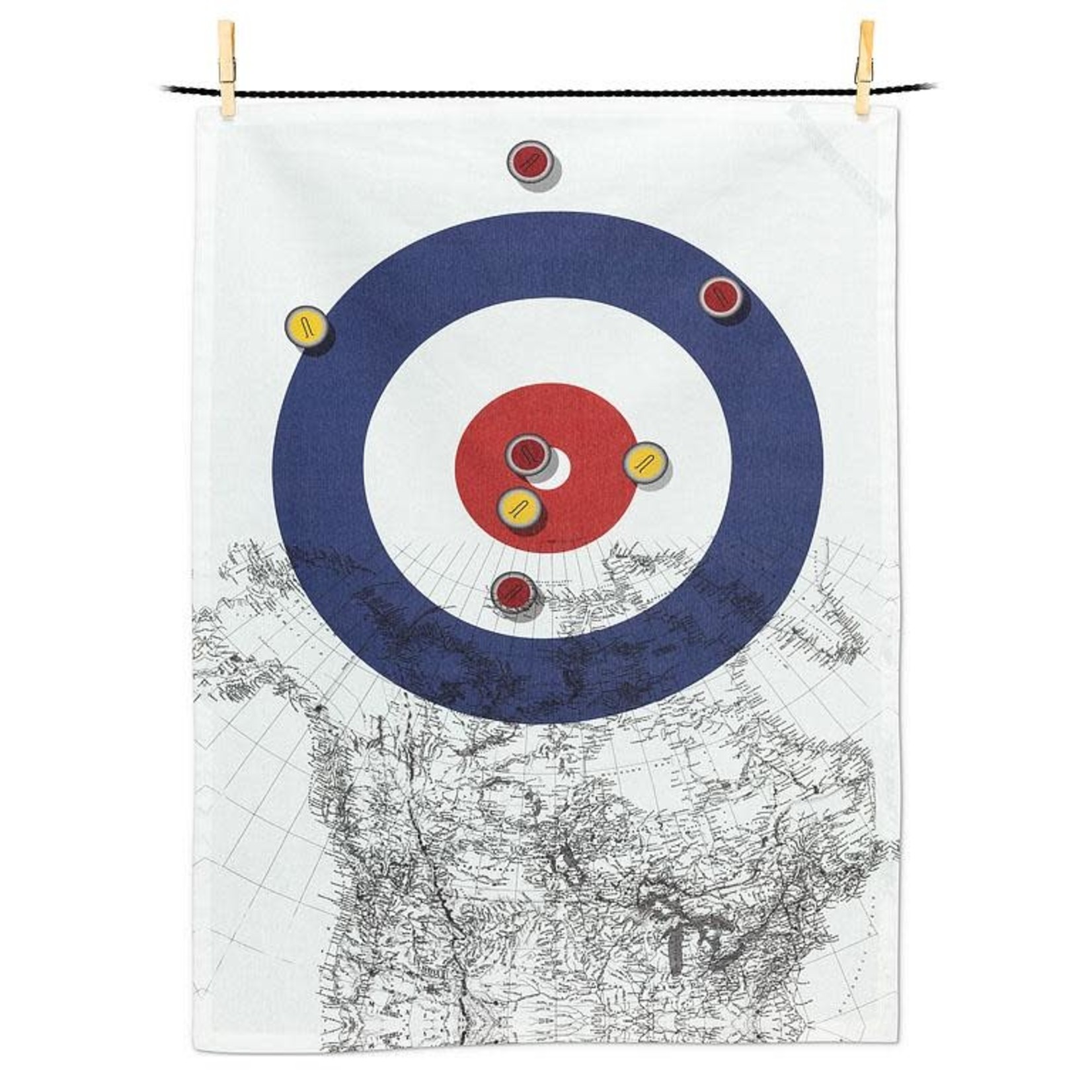 Abbott Tea Towel - Curling w/Canada Map