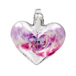 Kitras Art Glass VanGlow Heart - Purple/Pink
