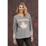 Cotton Country Hockey Sweater - Grey/Pink -