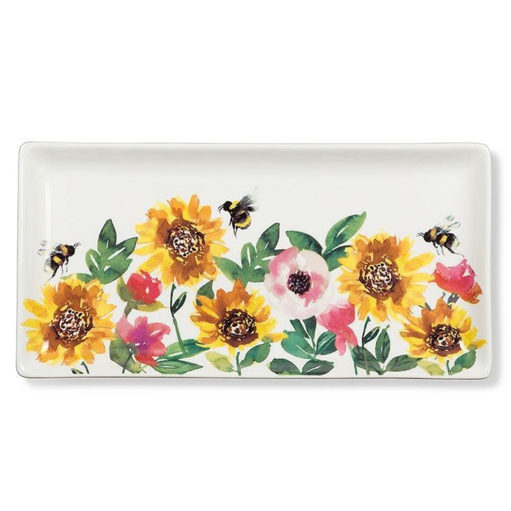 Abbott Platter Plate - Sunflowers & Bees