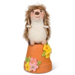 Abbott Hedgehog on top of Garden Pot