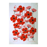 Rain Goose Linen Tea Towel - Red Poppy