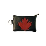 Coin Purse - Black w/Red Maple Leaf