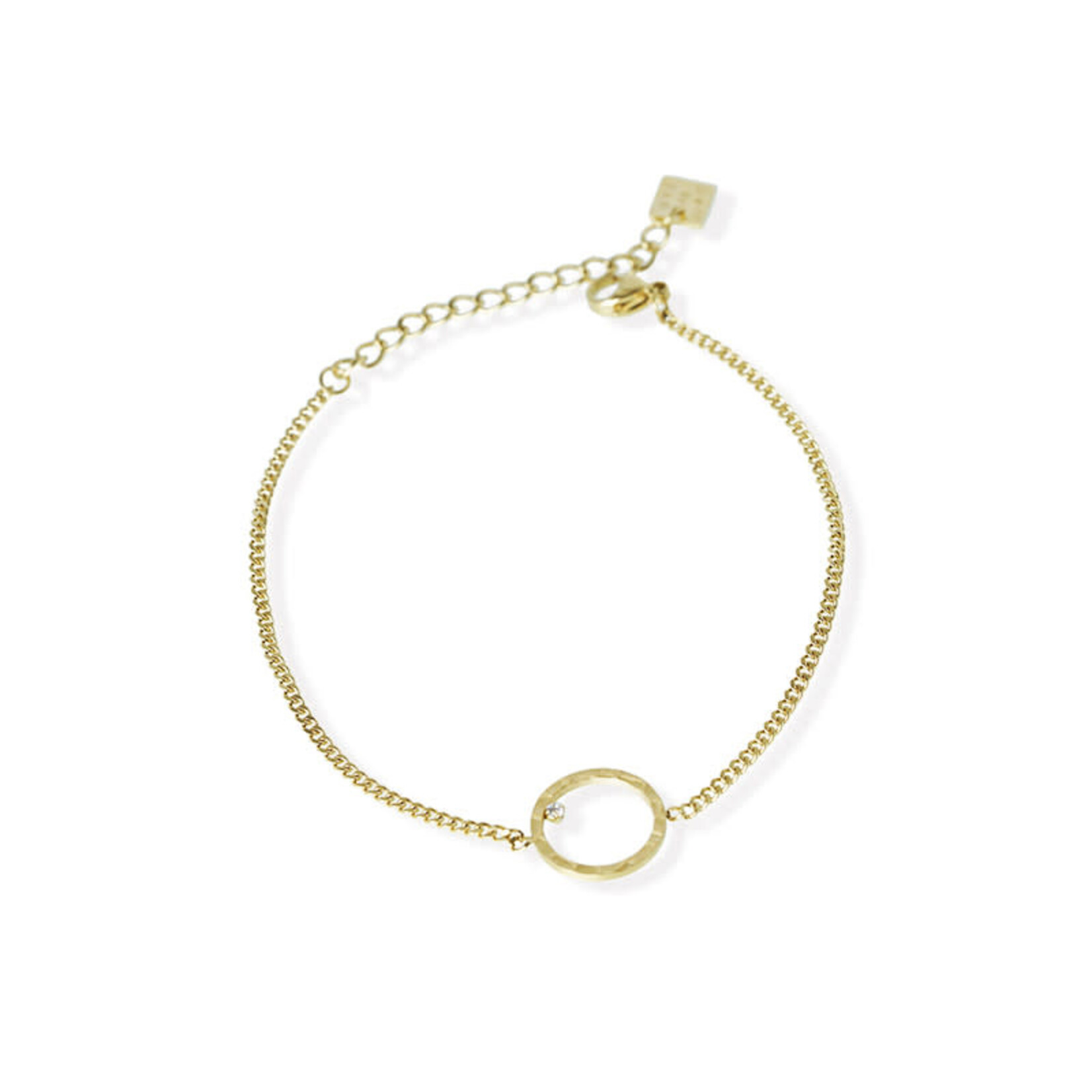 FAB Accessories Hammered Circle Bracelet -