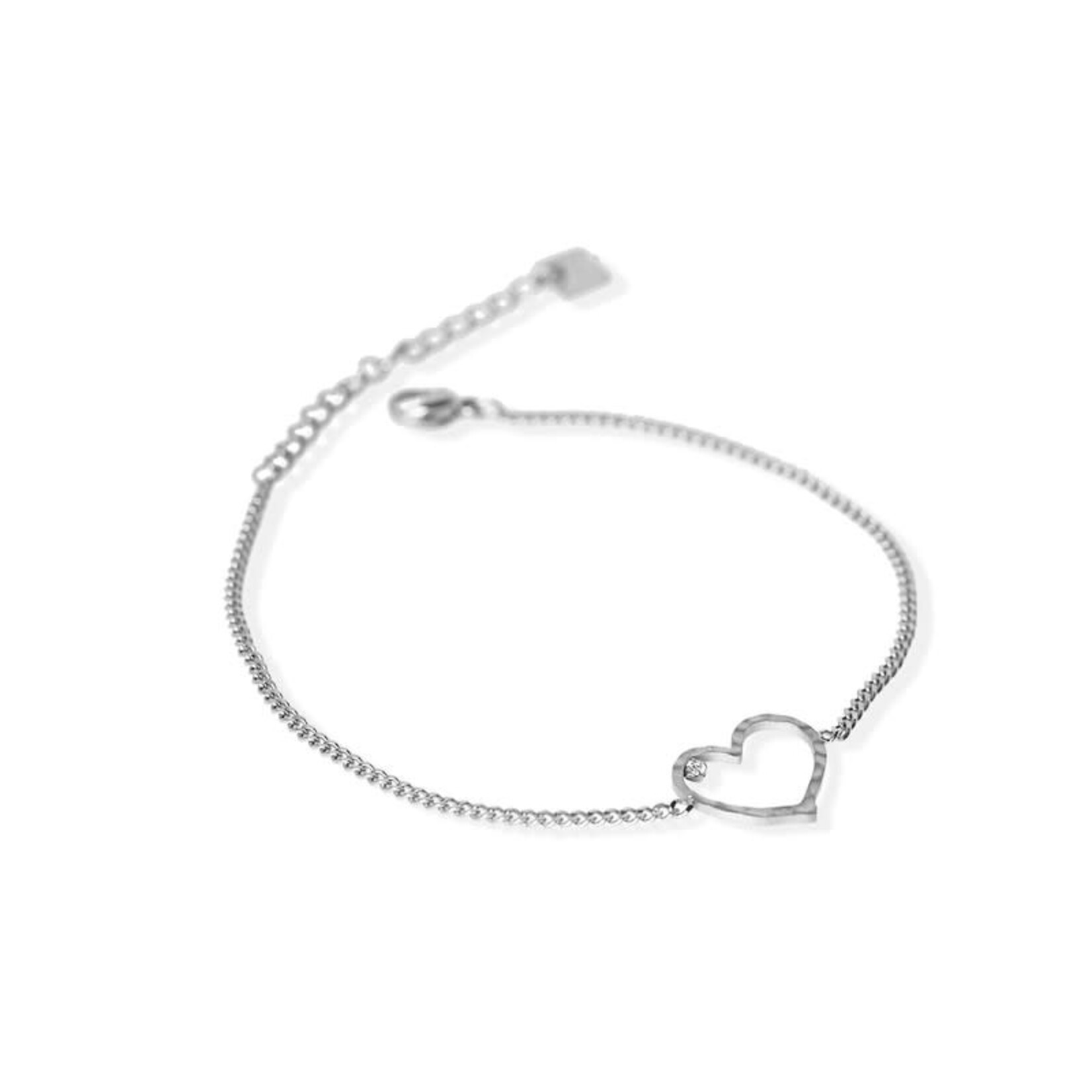 FAB Accessories Hammered Heart Bracelet -