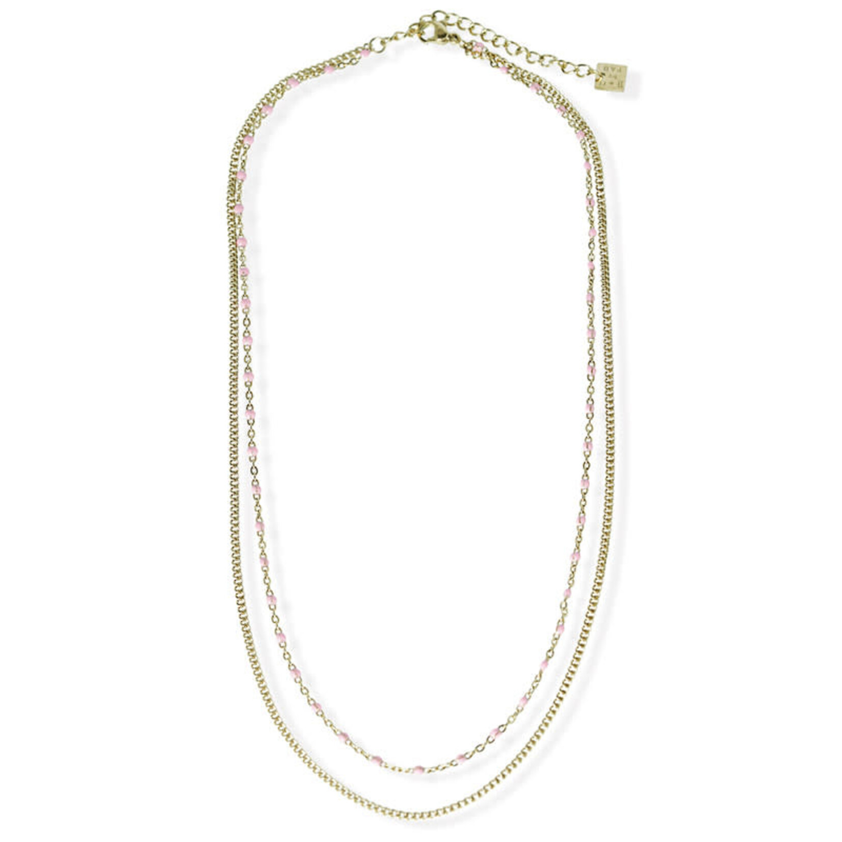 FAB Accessories Pink Ball & Chain Necklace -