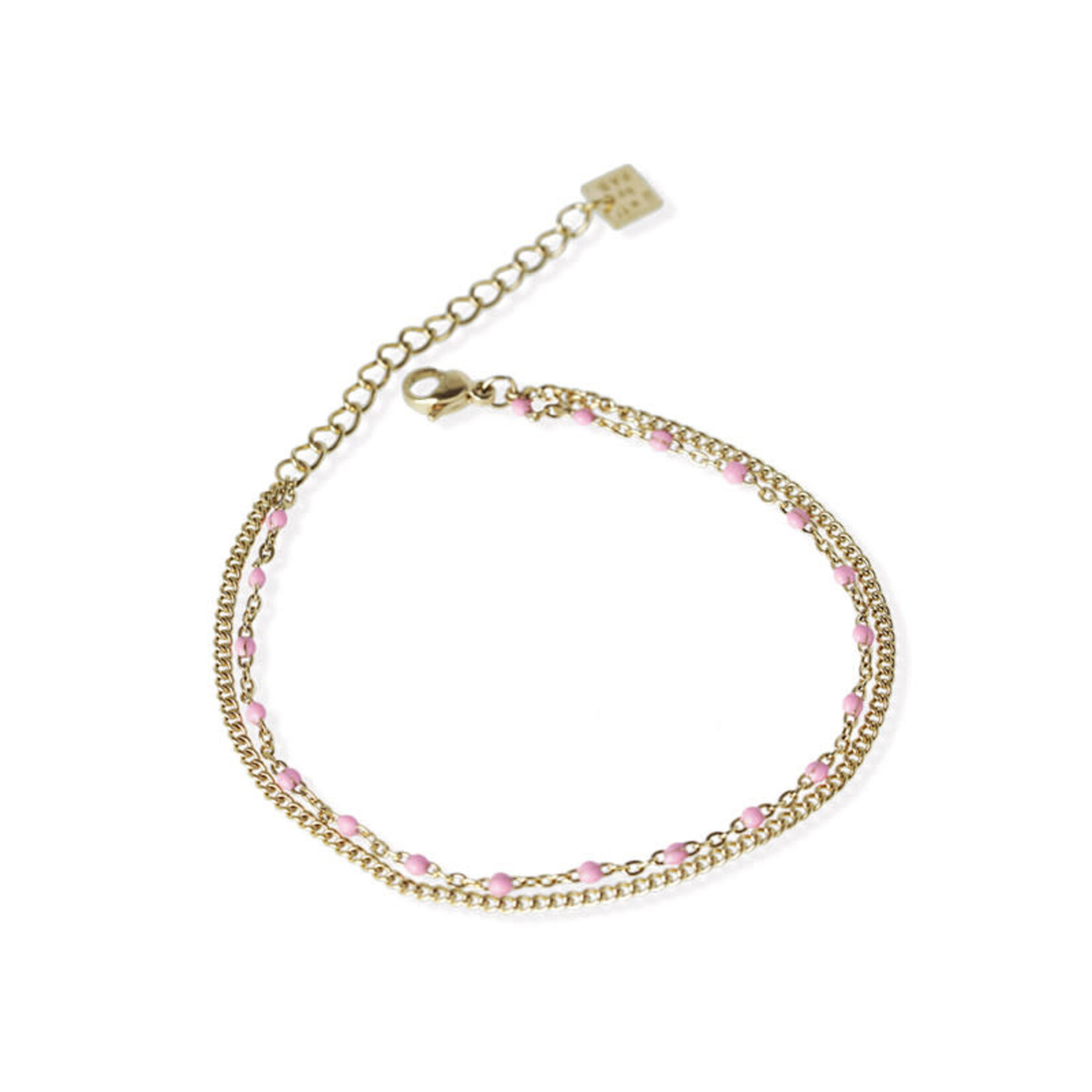 FAB Accessories Pink Ball & Chain Bracelet -