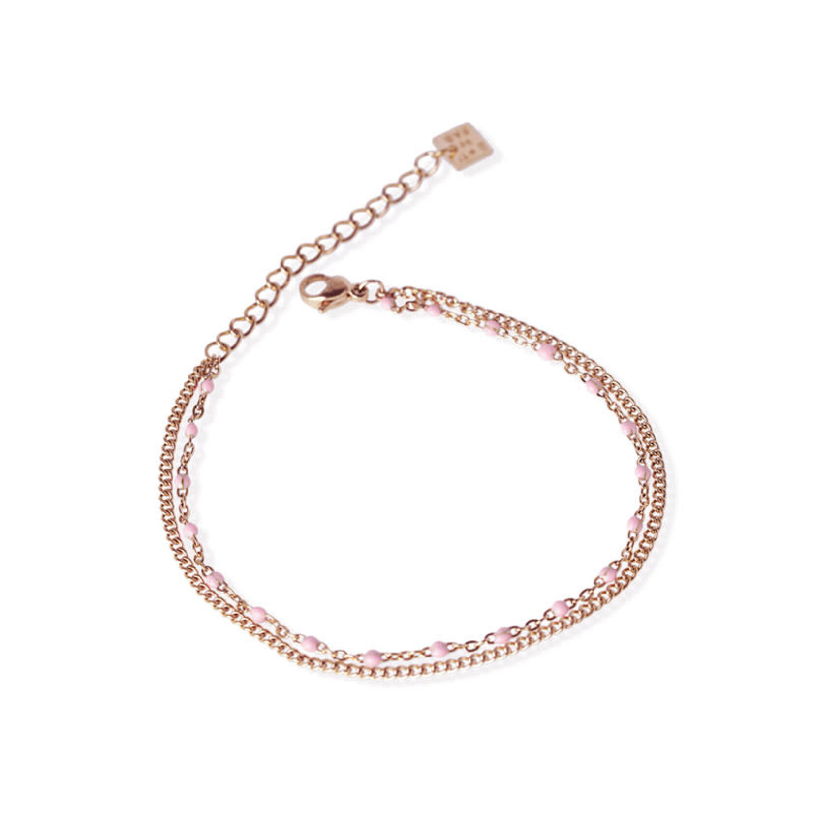 FAB Accessories Pink Ball & Chain Bracelet -