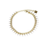 FAB Accessories White Drop Ball & Chain Bracelet -