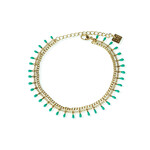 FAB Accessories Turquoise Drop Ball & Chain Bracelet -