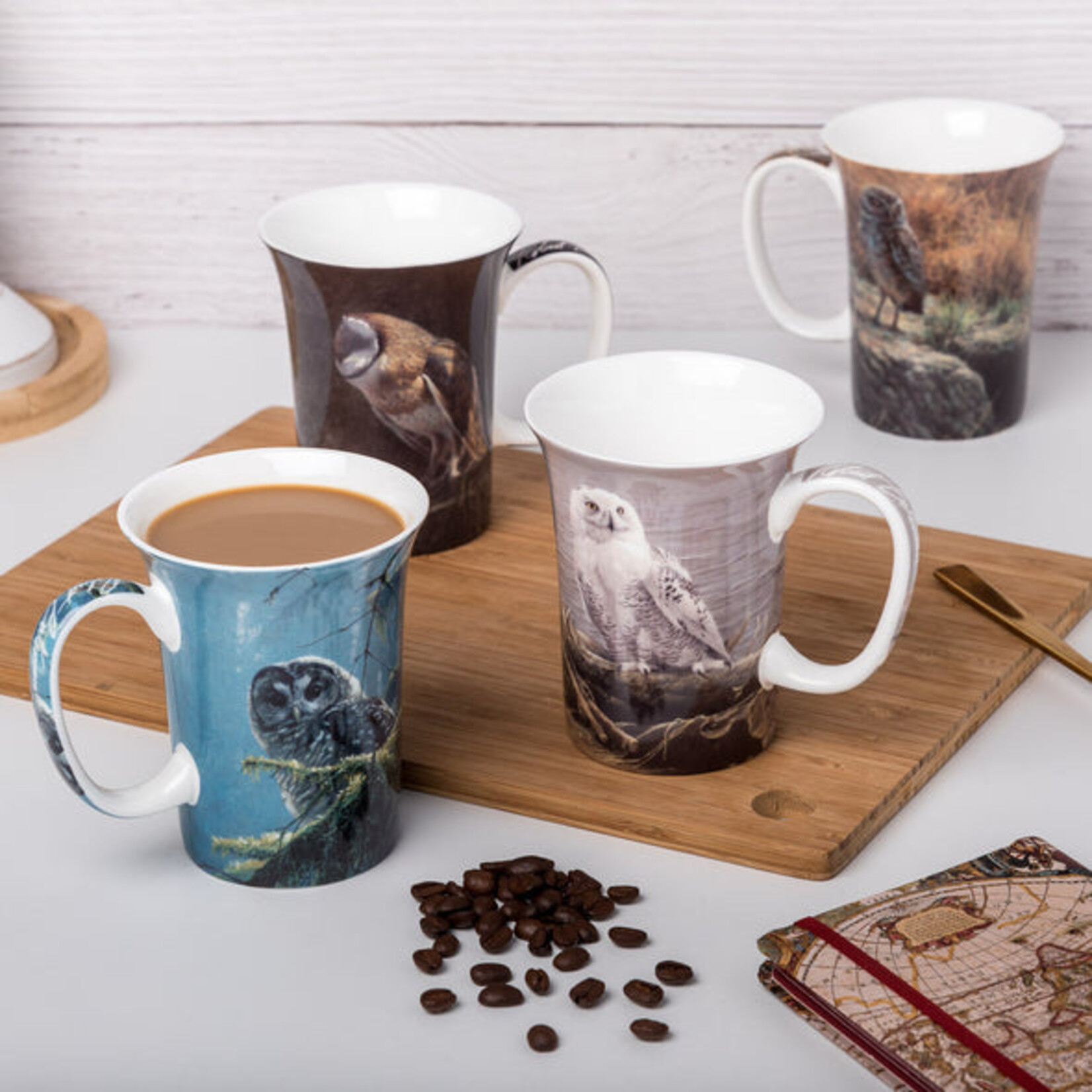 McIntosh Mug 4pc Set - Bateman - Owls