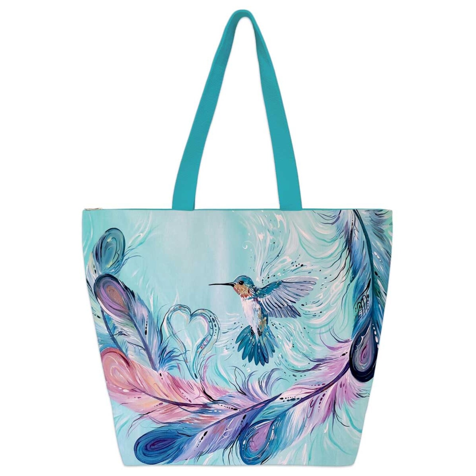 Indigenous Collection Canvas Tote - Hummingbird Feathers