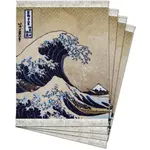 Fiberlok Coaster Rug Set - The Great Wave