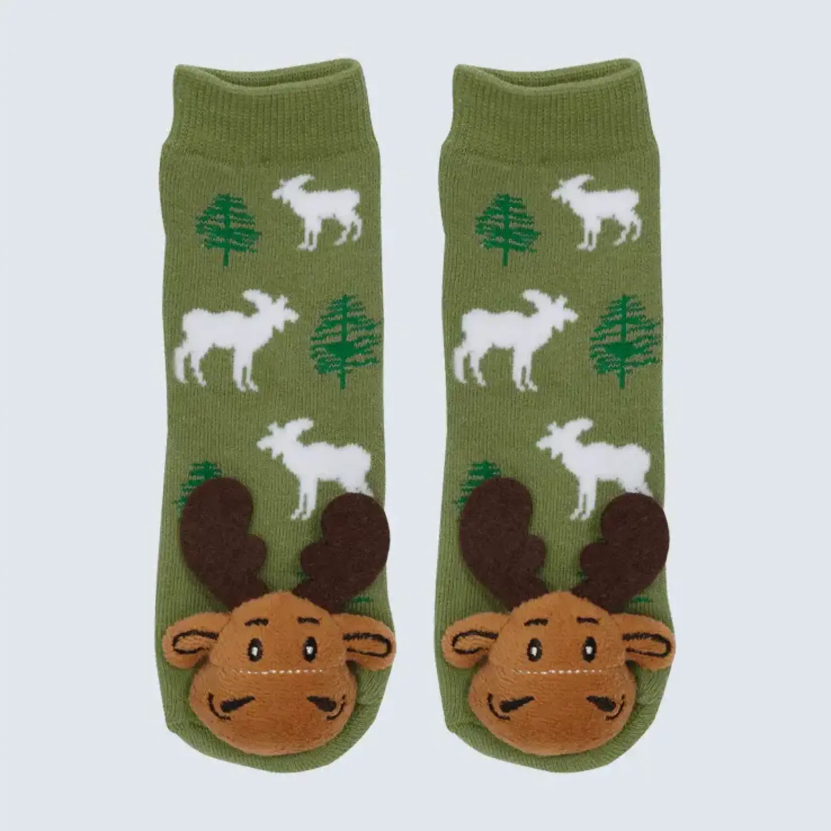 Messy Moose Socks - Pine Tree Moose