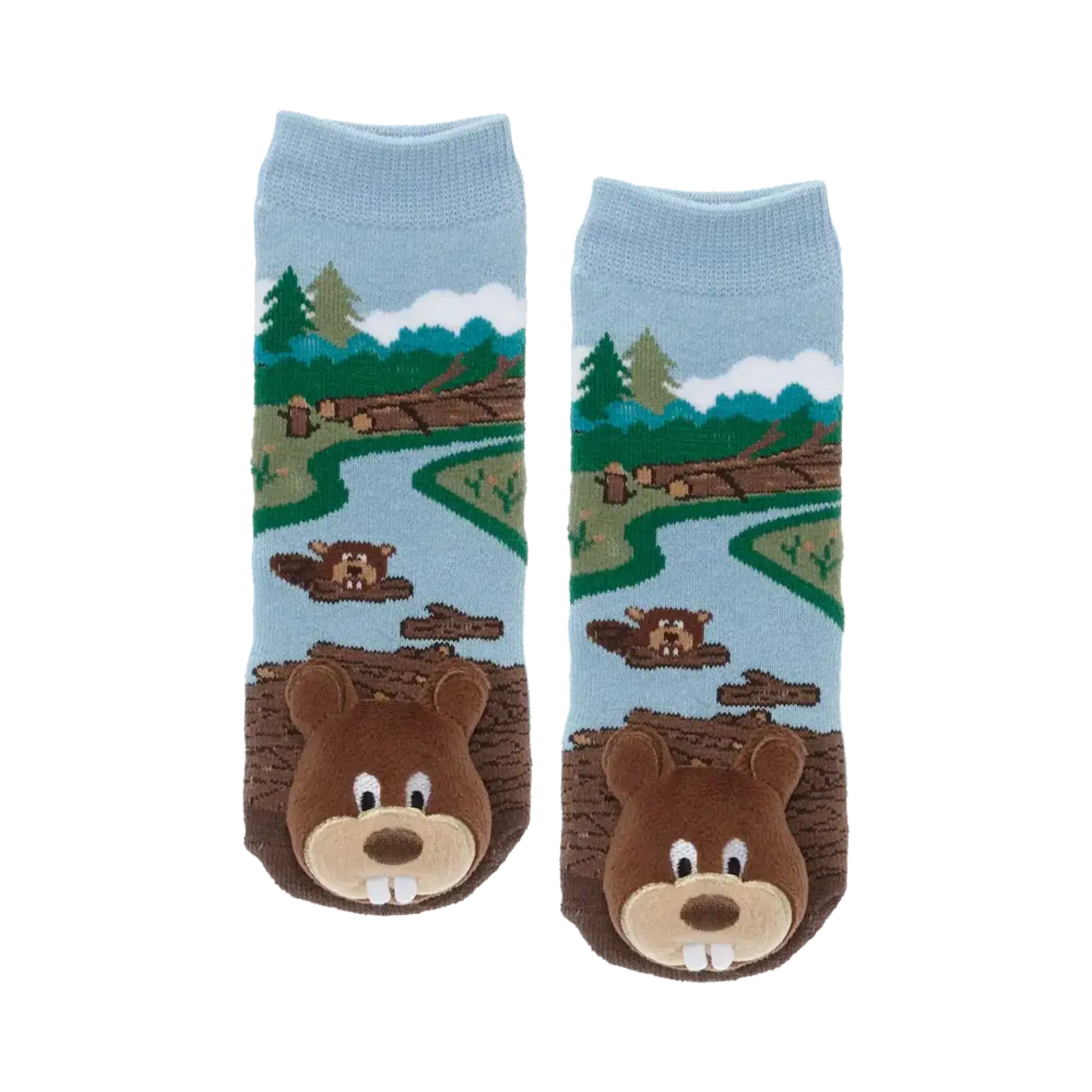 Messy Moose Socks - River Beaver