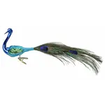 Inge - Glass Clip Bird - Magnificent Peacock -3.4 "