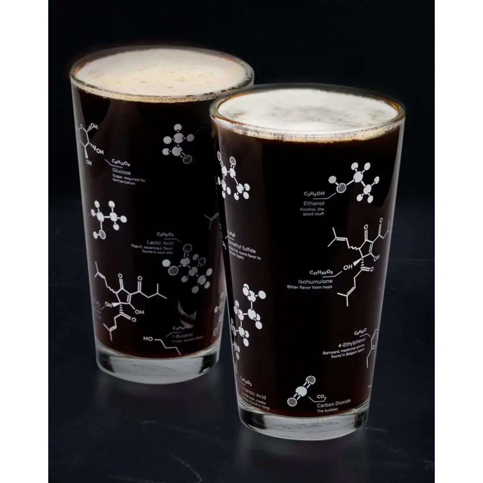 Cognitive Surplus 16oz Pint Glass Pair - Beer Chemistry