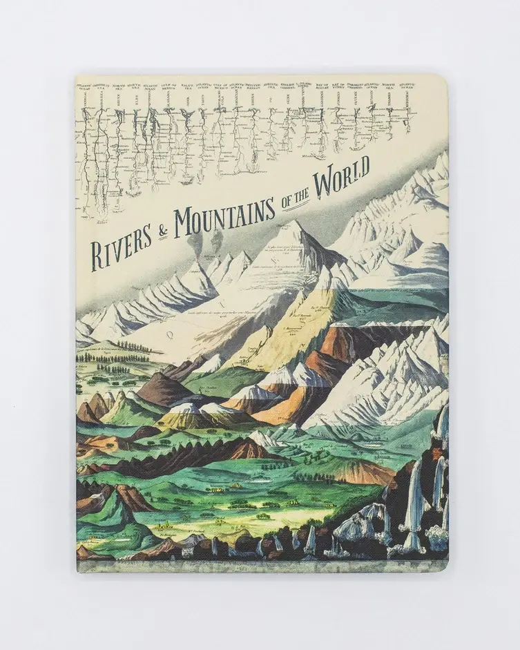 Lined/Grid Notebook - Rivers & Mountains